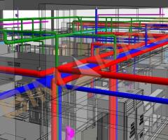 Plumbing BIM Coordination for Elementory School in Texas