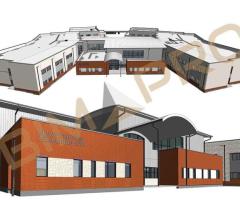 Plumbing BIM Coordination for Elementory School in Texas